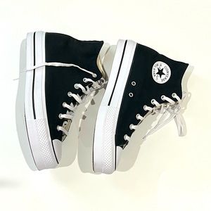 High platform converse black